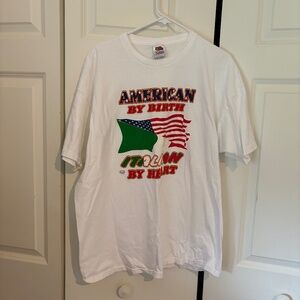 American By Birth Italian by Heart White Tee - Size 2XL